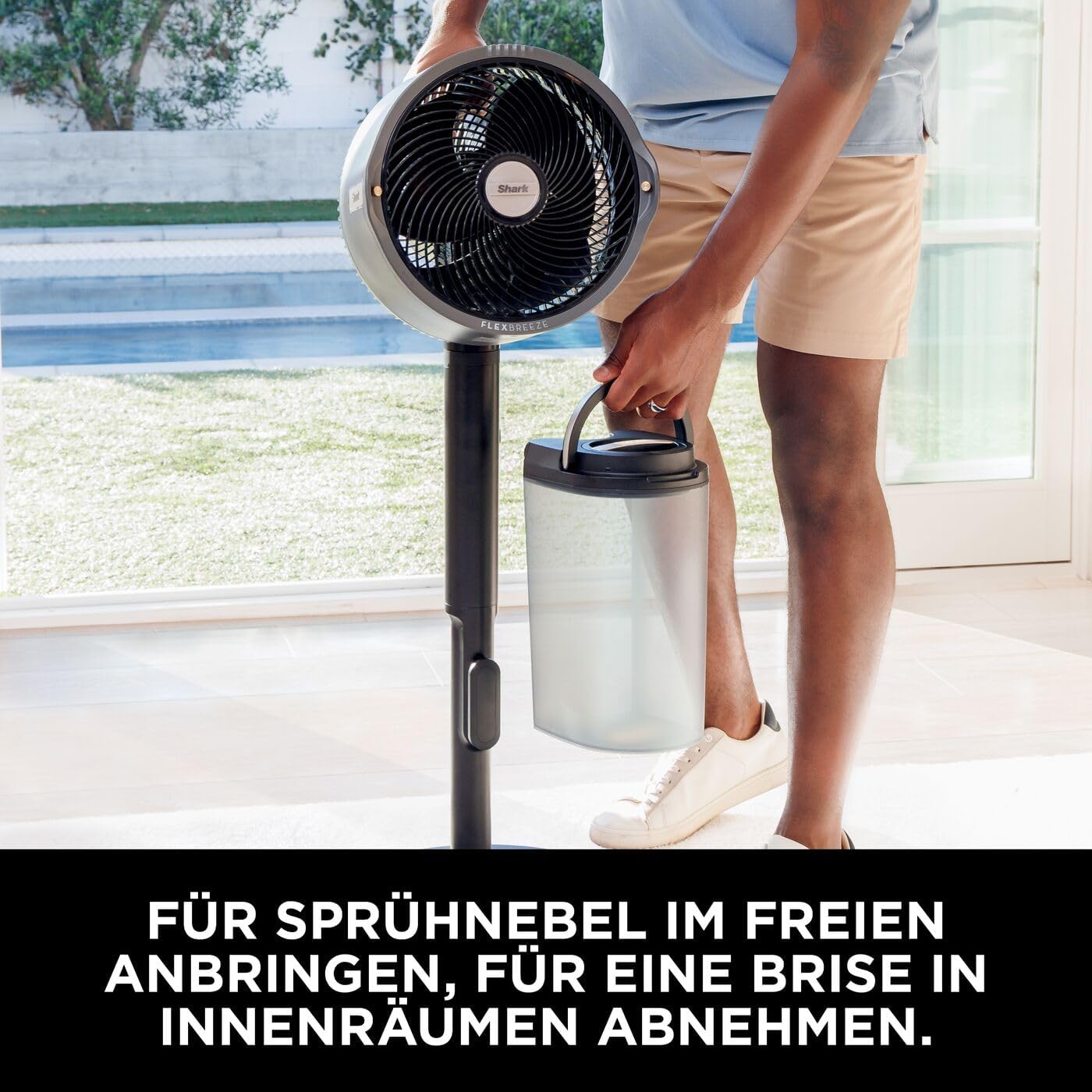 Shark FlexBreeze Pro Mist Akku-Ventilator für innen und außen + Geschenk 🎁